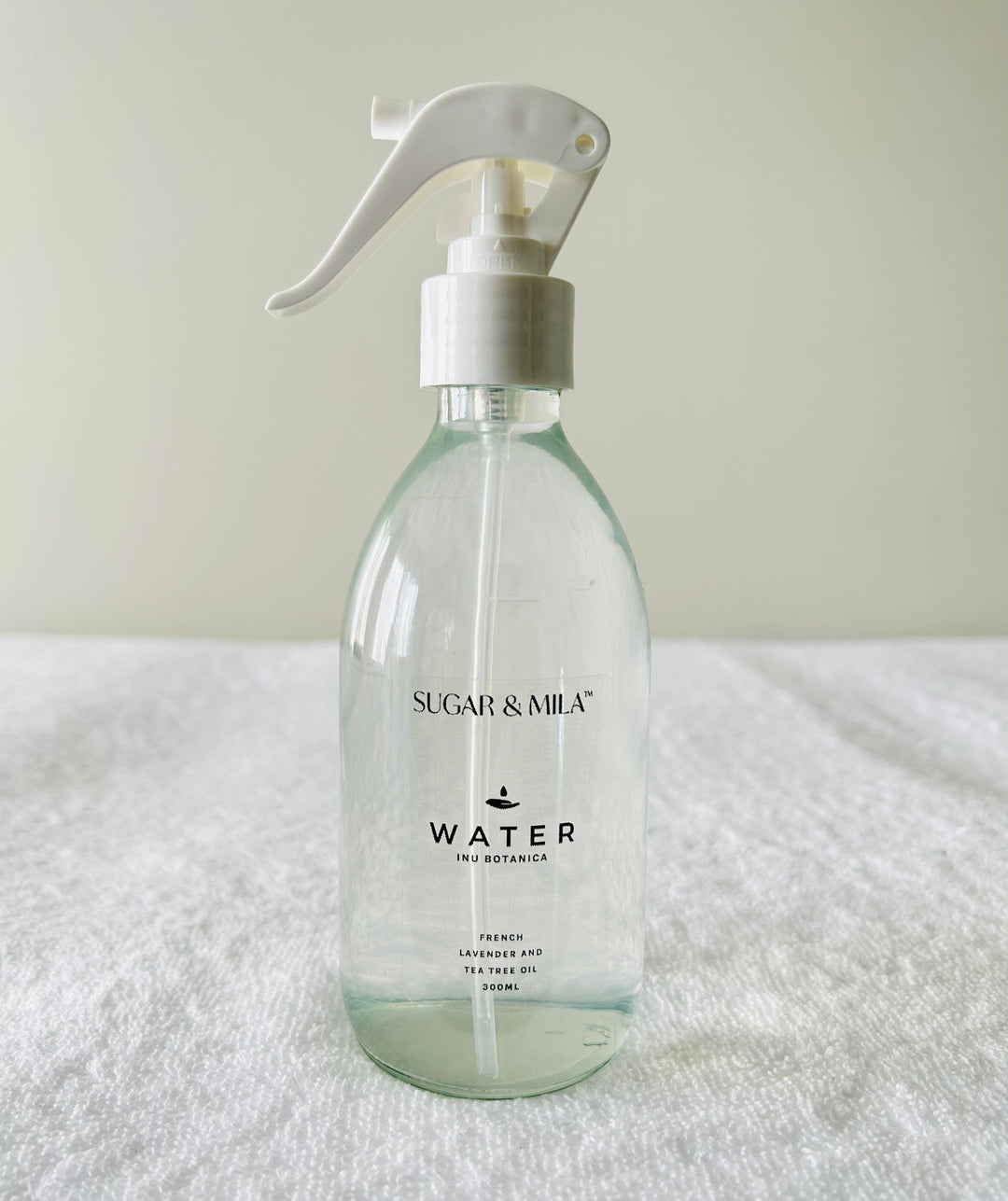 Clear Glass Bottle Labelled Sugar & Mila
